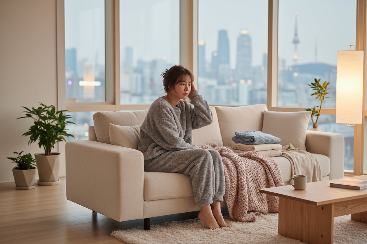 Bannière Homewear et Loungewear coréen, style cosy et tendance inspiré de Séoul