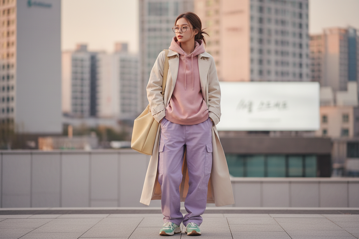 Bannière Mode Femme K-Fashion et Streetwear coréen inspirée de Séoul, style oversize tendance 2025