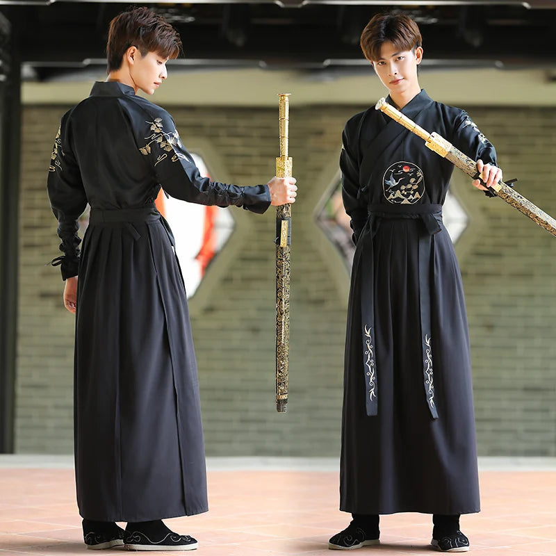 Kimono Vintage Brodé : Ensemble Samouraï Japonais  Femme & Homme | CozySeoul