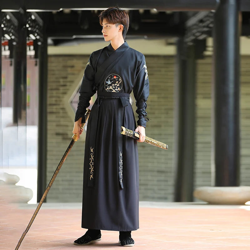 Kimono Vintage Brodé : Ensemble Samouraï Japonais  Femme & Homme | CozySeoul