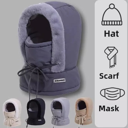 Cagoule hiver thermique respirante avec système de chaleur