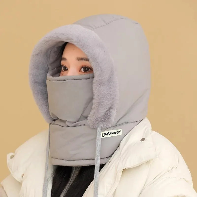 Masque hiver gris pour froid extrême et sports extérieurs