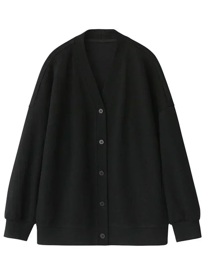 pull sweat épais hiver col V pour femme