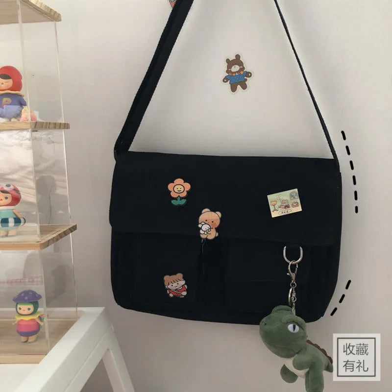 sac bandoulière noir et beige style ikigai japonais