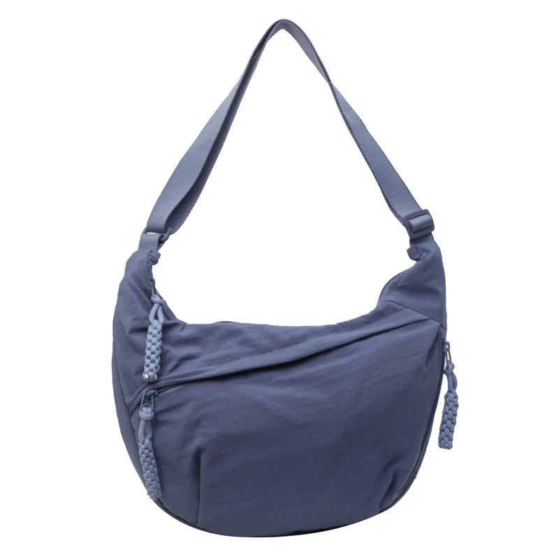 sac bandoulière femme nylon bleu marine léger
