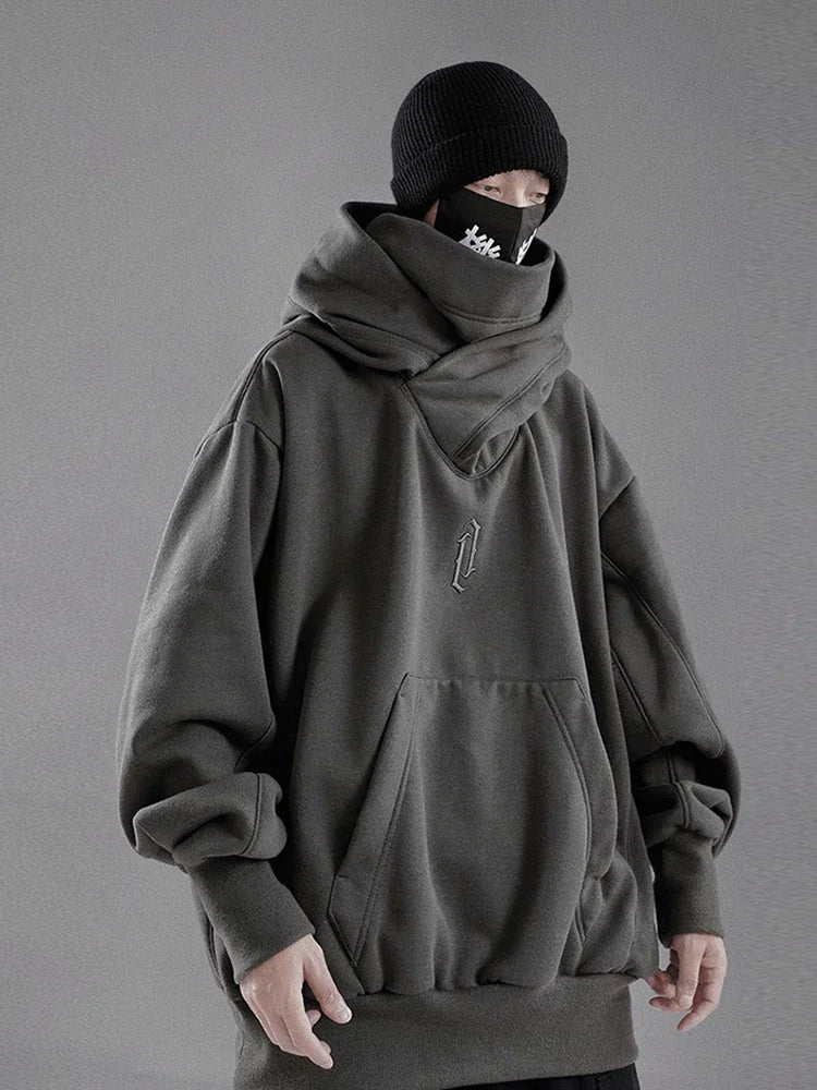 Sweat ninja oversize avec poche kangourou et capuche large