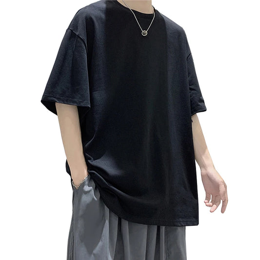 t-shirt homme oversize noir coupe large streetwear