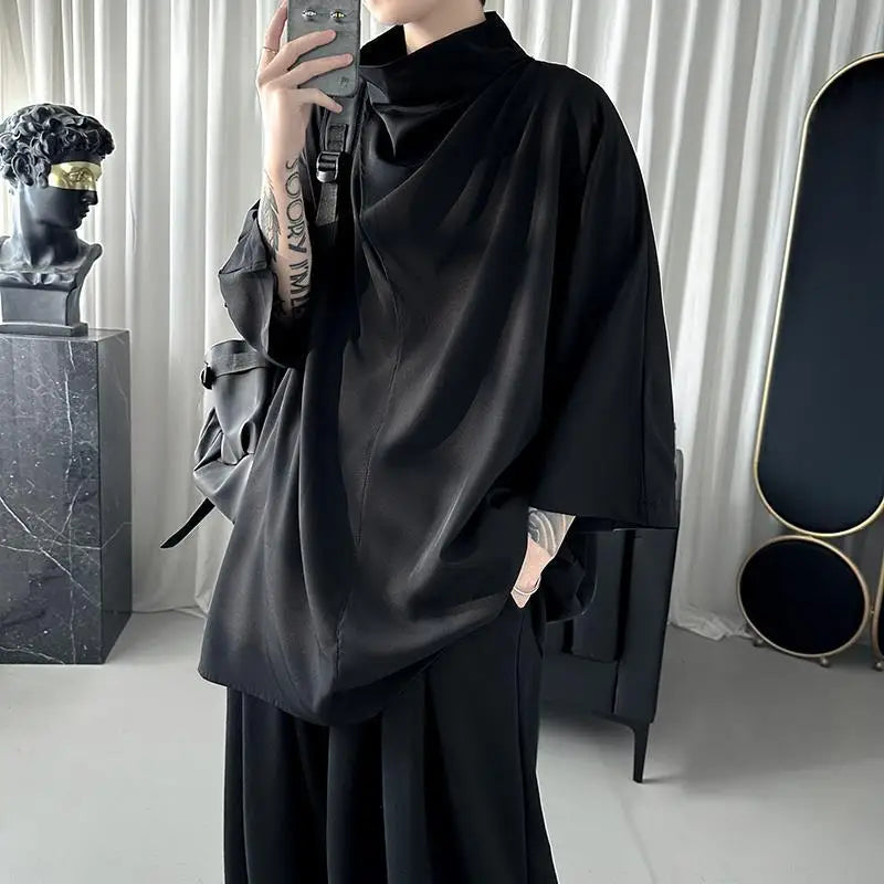 T-shirt techwear noir harajuku oversize Y2K homme – style japonais streetwear